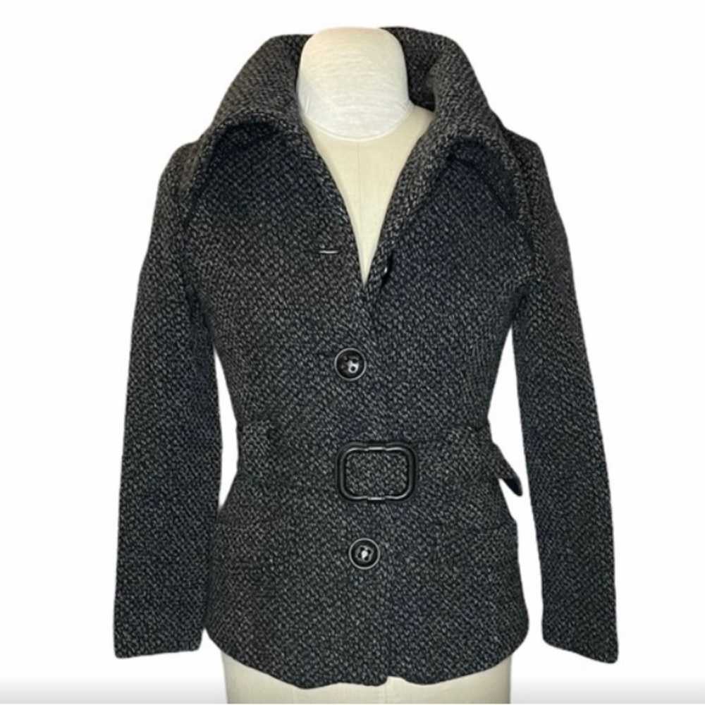 SOLD Soia & Kyo Wool Blend Belted Jacket Coat - Medium
